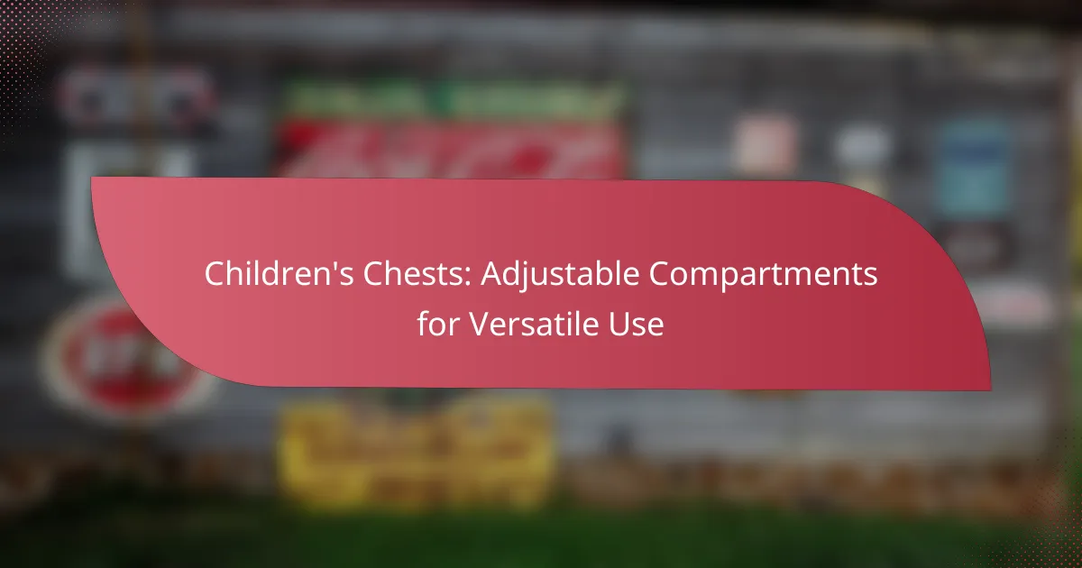 Children’s Chests: Adjustable Compartments for Versatile Use