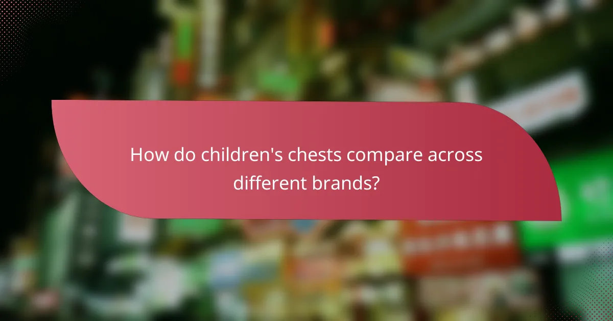 How do children's chests compare across different brands?