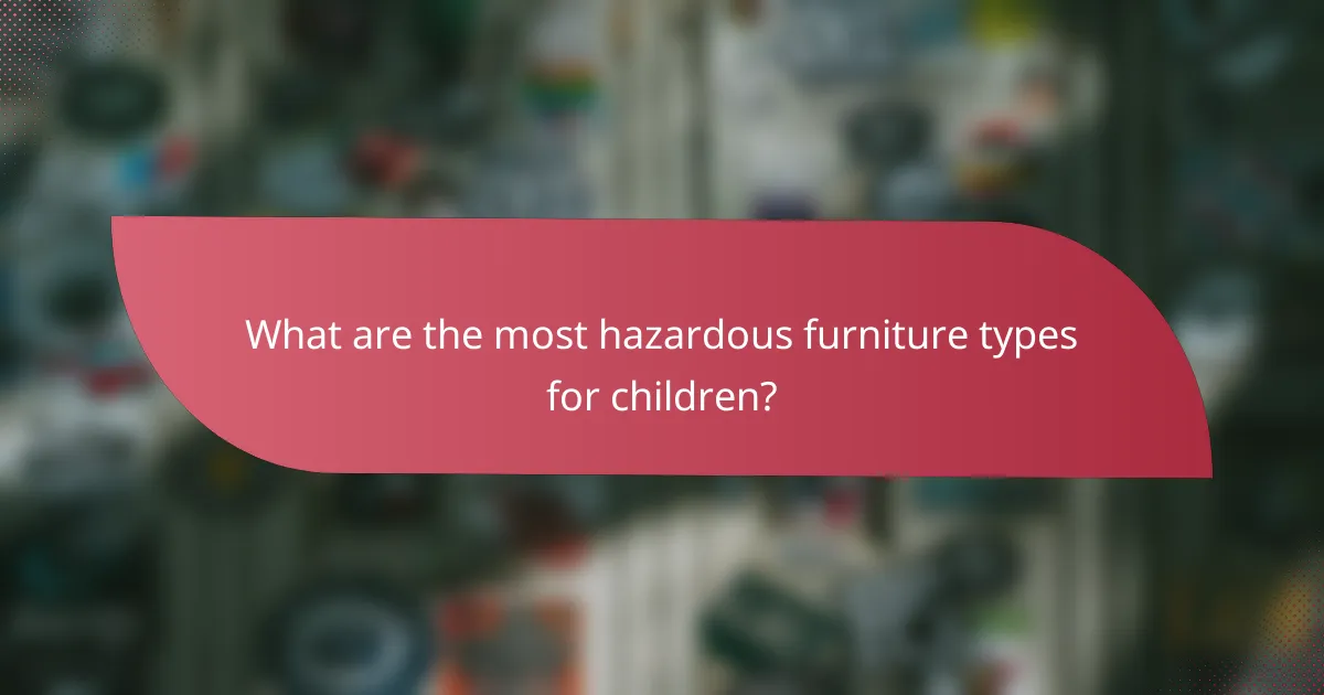 What are the most hazardous furniture types for children?